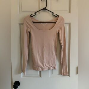 Aeropostale seriously soft nude long sleeve top XS